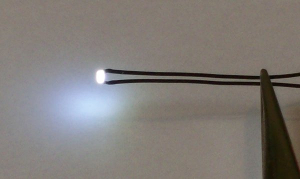 5x SMD LED mit Kabel weiß